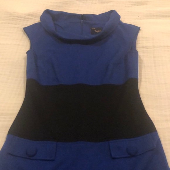 Knee length blue cotton dress - Picture 2 of 3